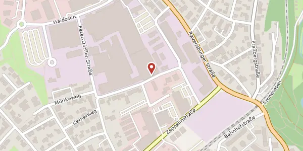 Karte der Umgebung von Anton-Waldner-Straße 10-16, 88239 Wangen