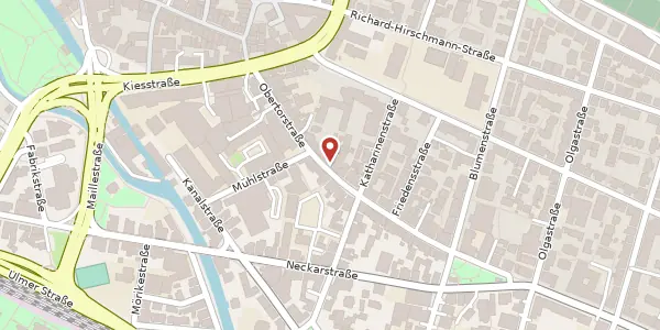 Karte der Umgebung von Obertorstraße 33 A, 73728 Esslingen