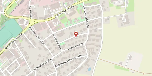 Karte der Umgebung von Schillerstraße 20, 91541 Rothenburg