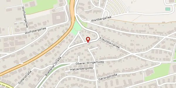 Karte der Umgebung von Grashofallee 18, 75177 Pforzheim
