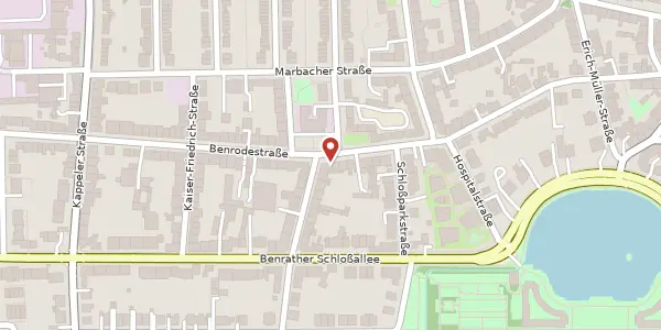 Karte der Umgebung von Benrodestr. 45, 40597 Düsseldorf