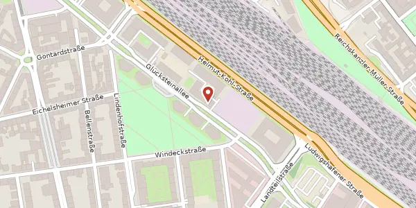 Karte der Umgebung von Glücksteinallee 51, 68163 Mannheim