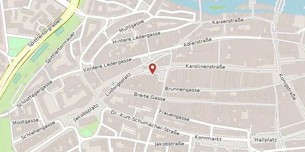 Karte der Umgebung von Hefnersplatz 7, 90402 Nürnberg
