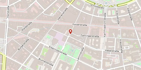 Karte der Umgebung von Ritterstrasse 7, 76133 Karlsruhe