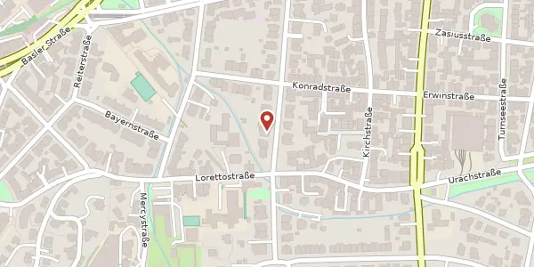 Karte der Umgebung von Goethestraße 48, 79100 Freiburg im Breisgau