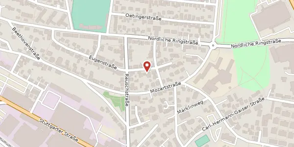 Karte der Umgebung von Eugenstraße 18, 73033 Göppingen