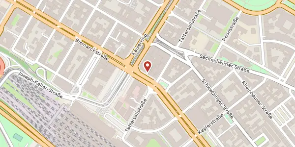 Karte der Umgebung von Bismarckplatz 3, 68165 Mannheim