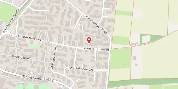 Karte der Umgebung von Hinterer Rindweg 69, 68526 Ladenburg