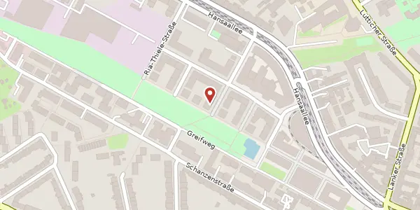 Karte der Umgebung von Ria-Thiele-Str. 21, 40549 Düsseldorf