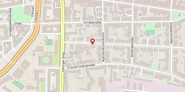Karte der Umgebung von Prinz-Friedrich-Karl-Str. 11, 44135 Dortmund