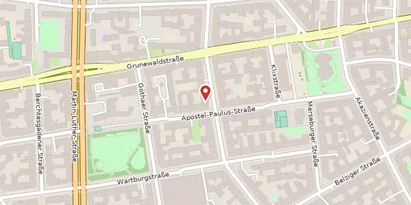 Karte der Umgebung von Eisenacher Straße 46, 10823 Berlin