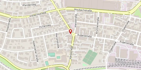 Karte der Umgebung von Hochstraße 1, 88045 Friedrichshafen