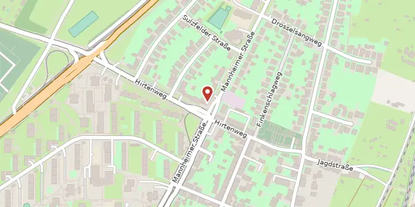 Karte der Umgebung von Mannheimer Str. 51, 76131 Karlsruhe