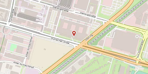 Karte der Umgebung von Durlacher Allee 93, 76131 Karlsruhe