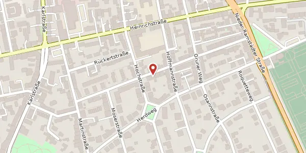 Karte der Umgebung von Mathildenstr. 23, 64285 Darmstadt