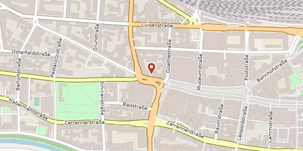 Karte der Umgebung von Westliche Karl-Friedrich-Str. 94, 75172 Pforzheim