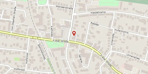 Karte der Umgebung von Kieler Straße 72, 24119 Kronshagen