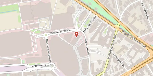 Karte der Umgebung von Brüsseler Str. 1-3, 60327 Frankfurt