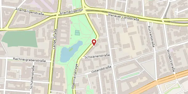 Karte der Umgebung von Obermainanlage 21, 60314 Frankfurt