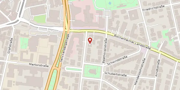 Karte der Umgebung von Schumannstr. 62, 60325 Frankfurt