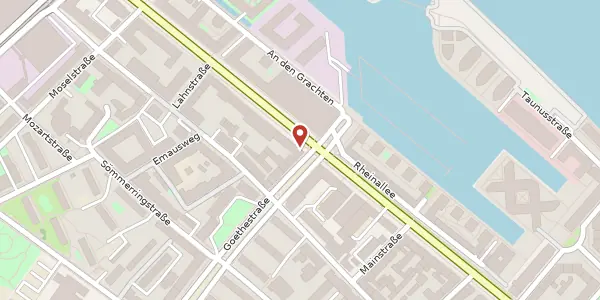 Karte der Umgebung von Rheinallee 91, 55118 Mainz