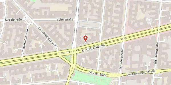 Karte der Umgebung von Kurfürstendamm 58, 10707 Berlin