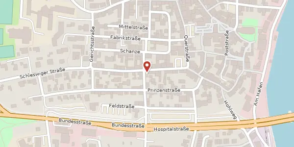 Karte der Umgebung von Mühlenstraße 58, 24376 Kappeln