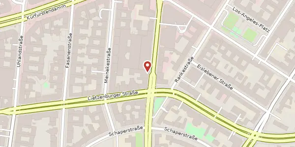 Karte der Umgebung von Joachimsthaler Straße 20, 10719 Berlin