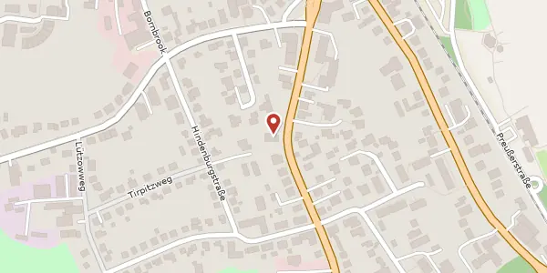 Karte der Umgebung von Rendsburger Straße 34, 24340 Eckernförde