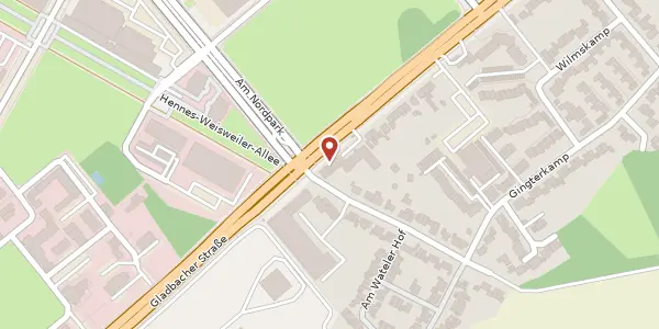 Karte der Umgebung von Aachener Str. 733, 41069 Mönchengladbach