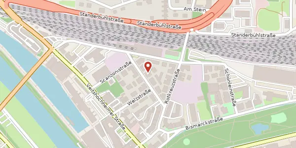Karte der Umgebung von Ziegelaustr. 6, 97080 Würzburg
