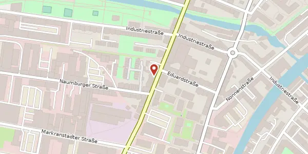 Karte der Umgebung von Zschochersche Straße 66, 04229 Leipzig
