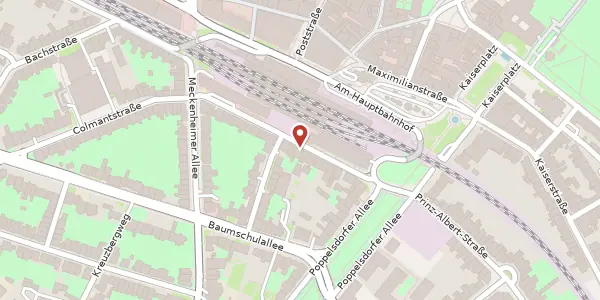 Karte der Umgebung von Quantiusstr. 8, 53115 Bonn