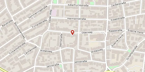 Karte der Umgebung von Oberweg 29, 60318 Frankfurt