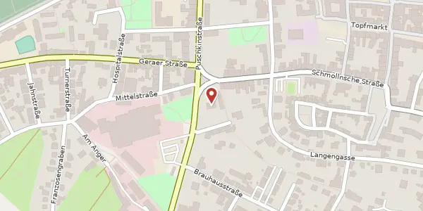 Karte der Umgebung von Schmöllnsche Vorstadt 13, 04600 Altenburg