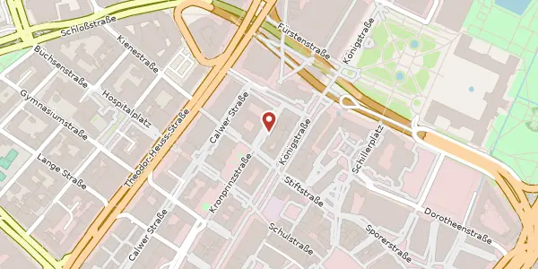 Karte der Umgebung von Kronprinzstraße 3, 70173 Stuttgart