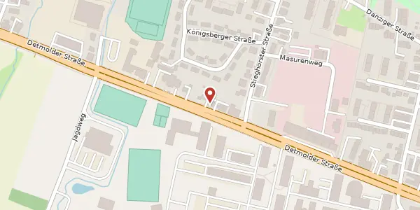 Karte der Umgebung von Detmolder Str. 427, 33605 Bielefeld