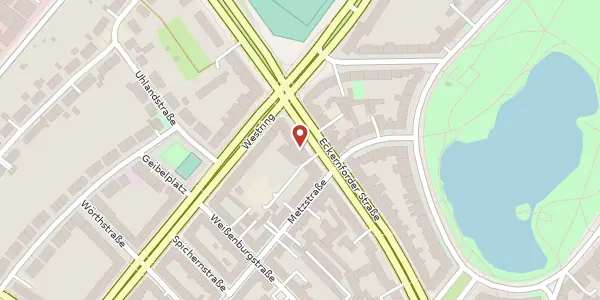 Karte der Umgebung von Eckernförder Straße 87, 24116 Kiel