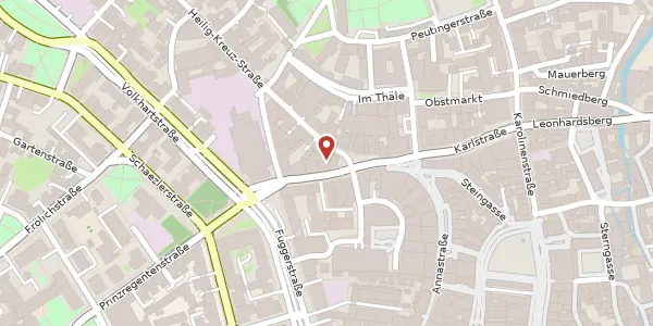 Karte der Umgebung von Grottenau 2 / V, 86150 Augsburg