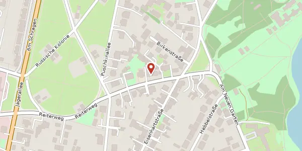 Karte der Umgebung von Alleestraße 10a, 14469 Potsdam