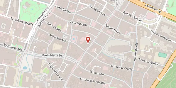 Karte der Umgebung von Kaiser-Joseph-Straße 198 - 200, 79098 Freiburg im Breisgau