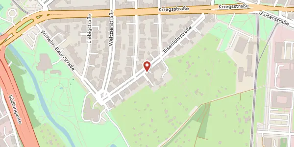 Karte der Umgebung von Eisenlohrstraße 31, 76135 Karlsruhe