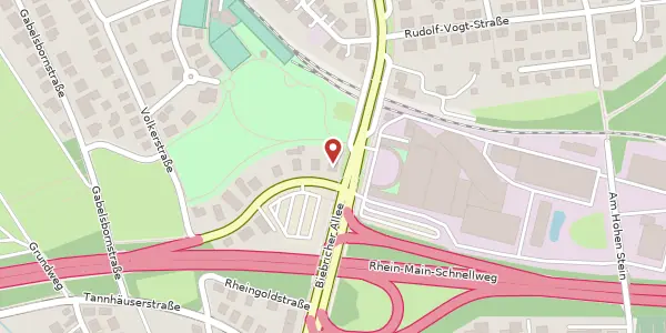 Karte der Umgebung von Biebricher Allee 147, 65187 Wiesbaden