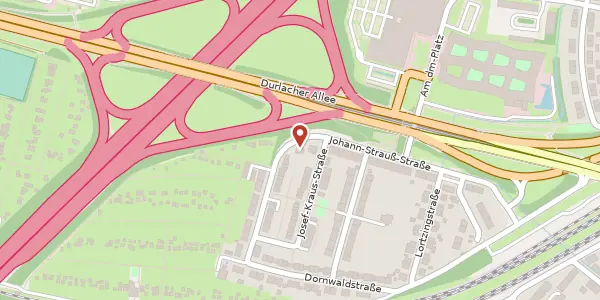 Karte der Umgebung von Hans-Pfitzner-Straße 28, 76227 Karlsruhe