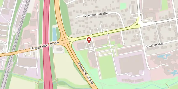 Karte der Umgebung von Pfungstädter Str. 100a, 64297 Darmstadt