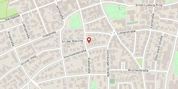 Karte der Umgebung von Hochwaldstr. 9, 61231 Bad Nauheim