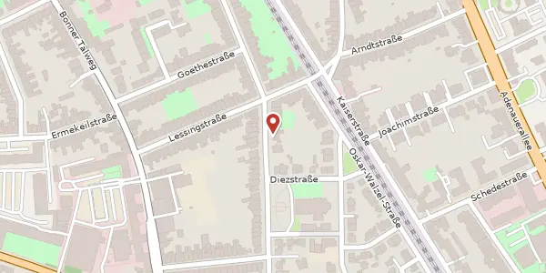Karte der Umgebung von Schumannstraße 71, 53113 Bonn