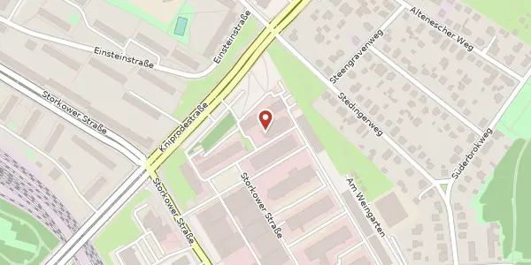 Karte der Umgebung von Storkower Straße 101 B, 10407 Berlin