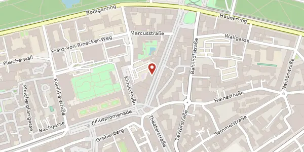 Karte der Umgebung von Kaiserstr. 9, 97070 Würzburg