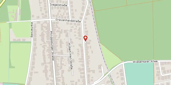Karte der Umgebung von Waldstraße 80, 76661 Philippsburg